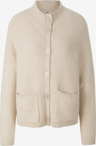 Peter Hahn Knit Cardigan in Beige: front