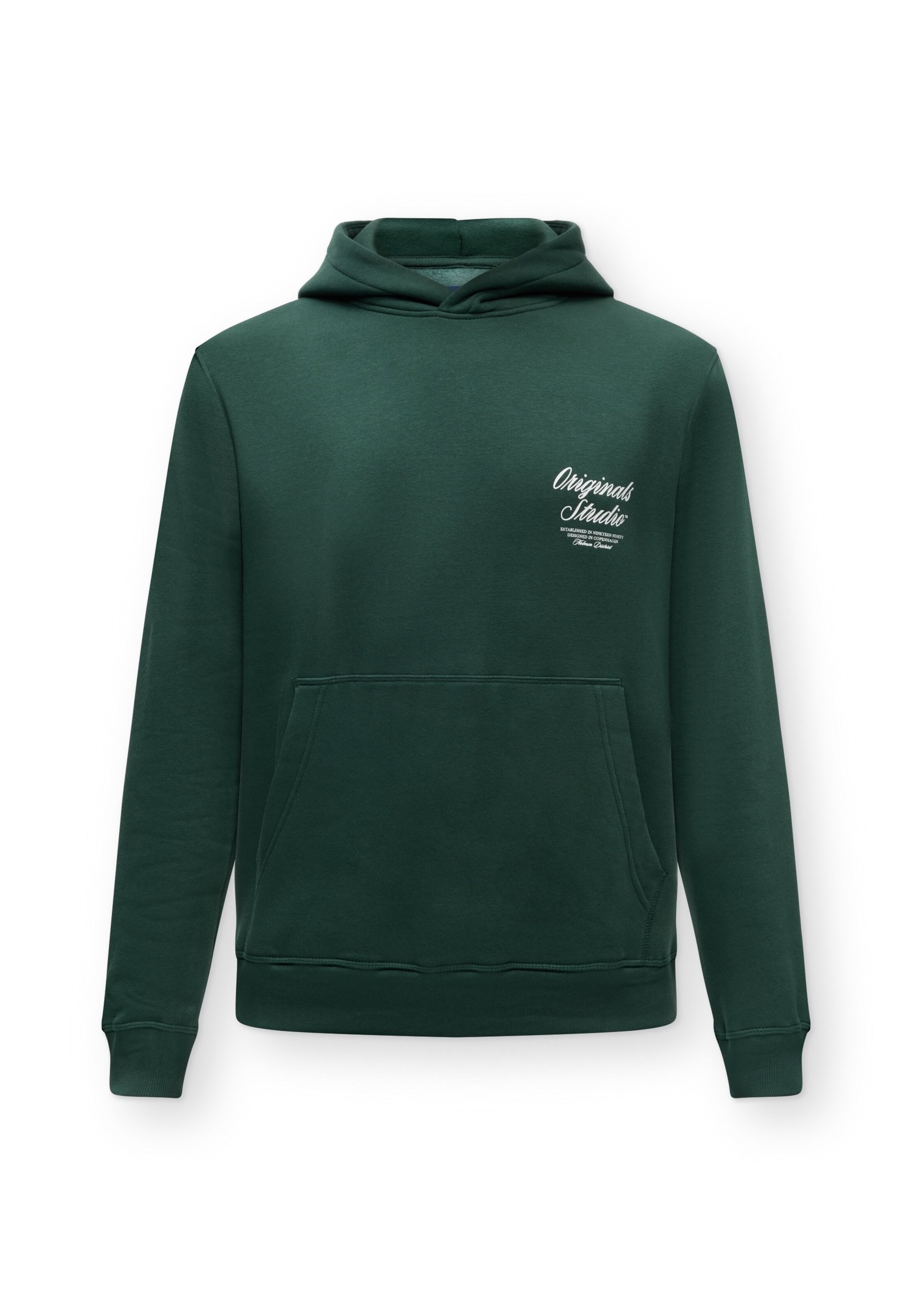 JACK & JONES Sweatshirt 'JWHNORREBRO' in S in de kleur Groen / Wit, Productweergave