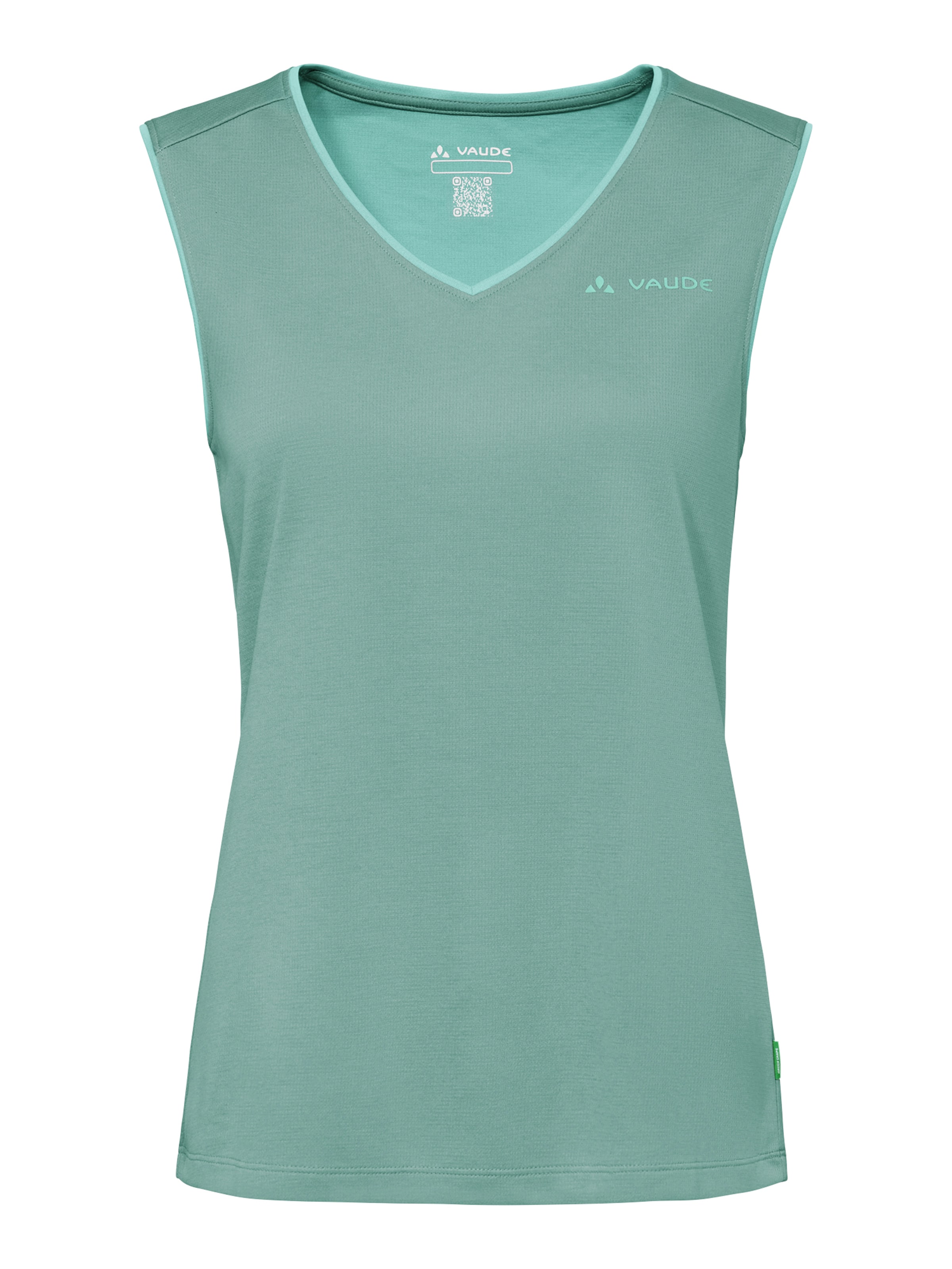 VAUDE Sporttop  'Essential ' in Grün: Vorderseite