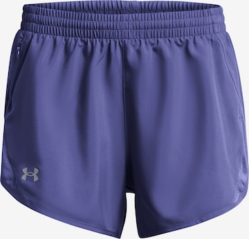 UNDER ARMOUR Workout Pants 'Fly-By 3' in Purple: front