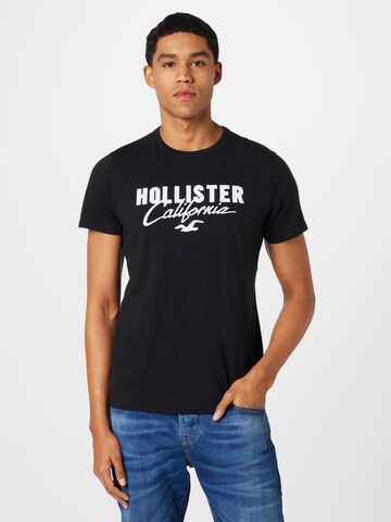 HOLLISTER Футболка в Черный: спереди