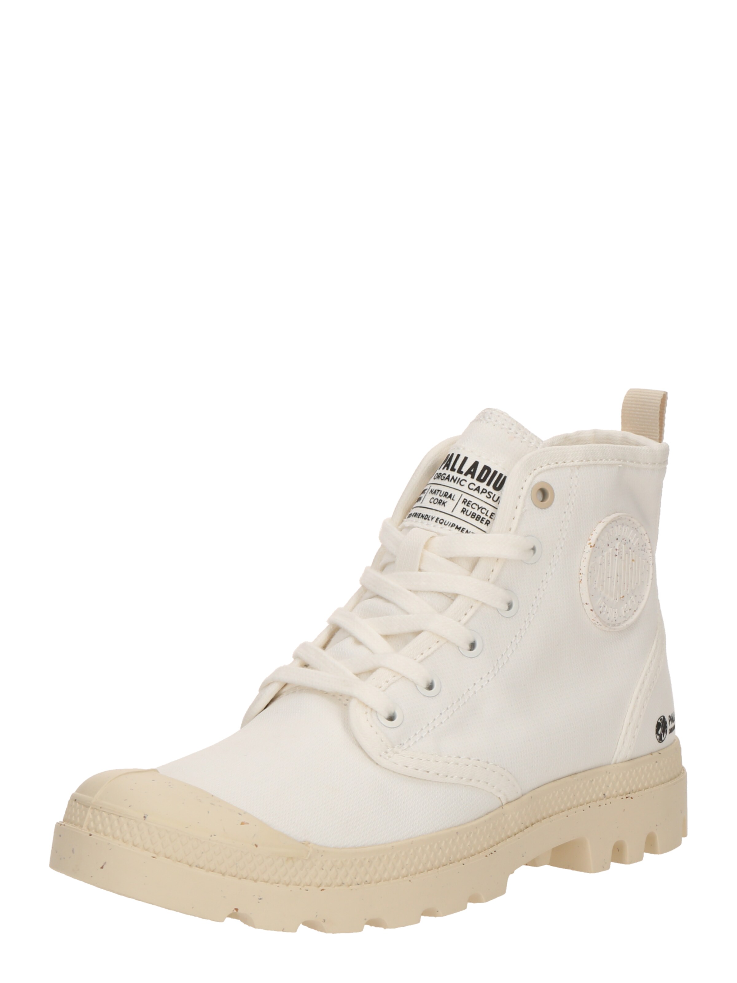 Stivaletto stringato 'PAMPA' di Palladium in bianco: frontale