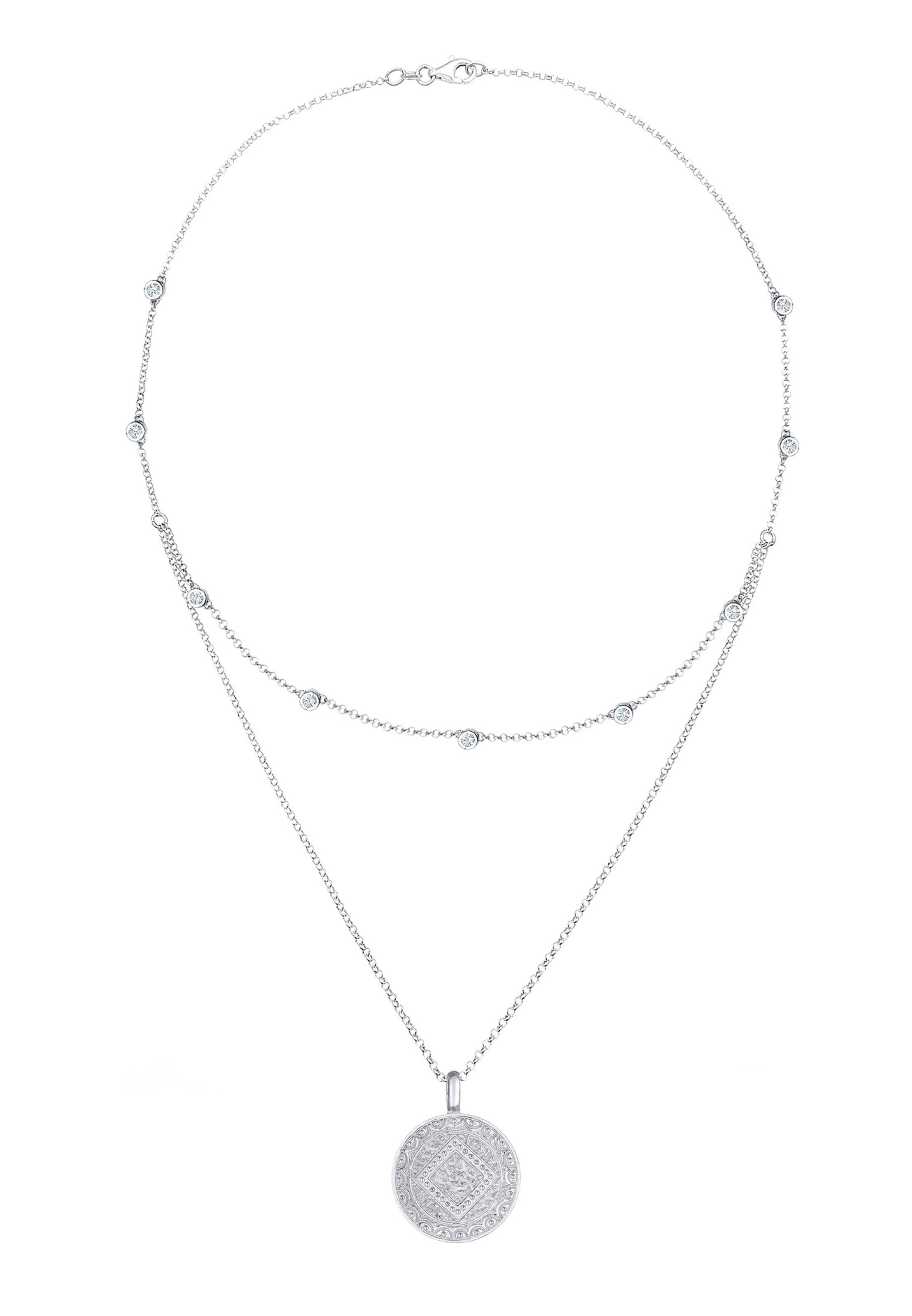 sudrabs ELLI Ķēdīte 'Layer': no priekšpuses