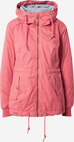 Ragwear Between-seasons parka 'DANKKA' in Pink: front