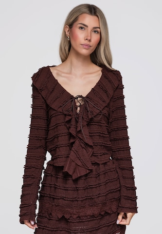 Ombre Shirt ' OW-TS-E0067' in Brown: front