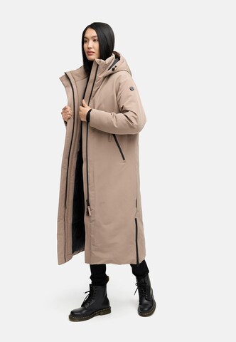NAVAHOO Winter coat 'Schneewächter 14' in Brown