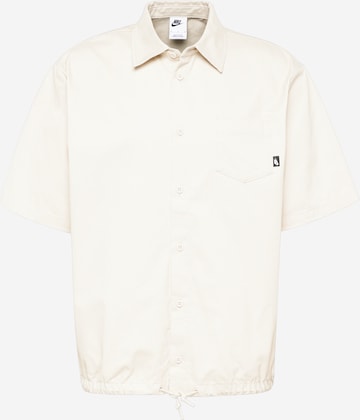 Nike Sportswear Button Up Shirt in White: front