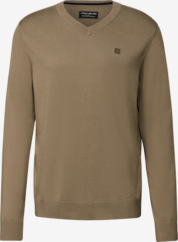 Street One MEN Pullover in Braun: Vorderseite