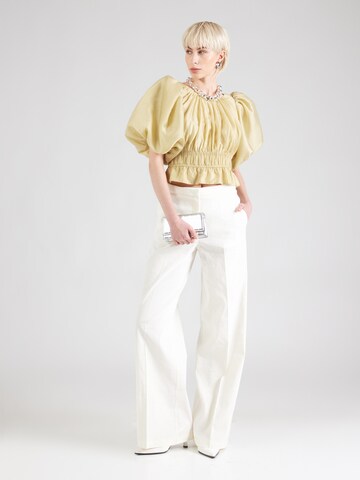 Wide Leg Pantalon à plis PINKO en blanc