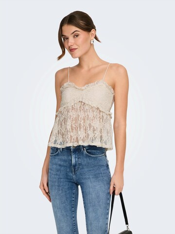 ONLY Topp 'ONLALBINA', värv beež: eest vaates