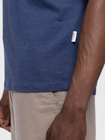 T-Shirt 'ASPEN' SELECTED HOMME en bleu