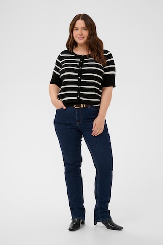 KAFFE CURVE Cardigan 'Lizzy' i sort