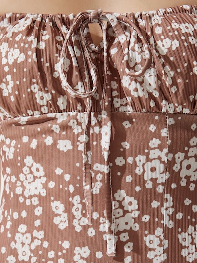 Abito estivo Happiness İstanbul di colore mocca / bianco, Visualizzazione prodotti