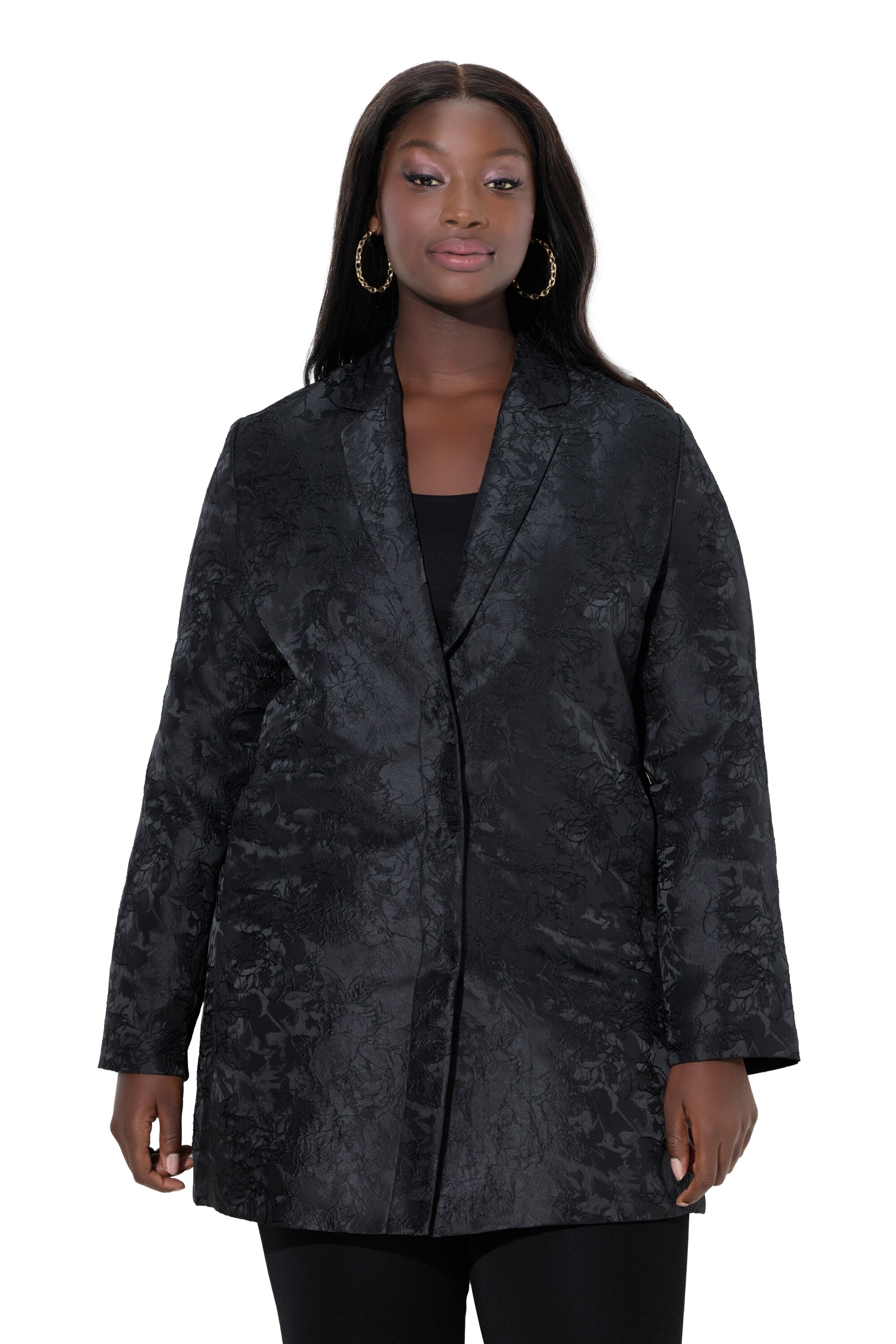 Ulla Popken Blazers in Zwart: voorkant