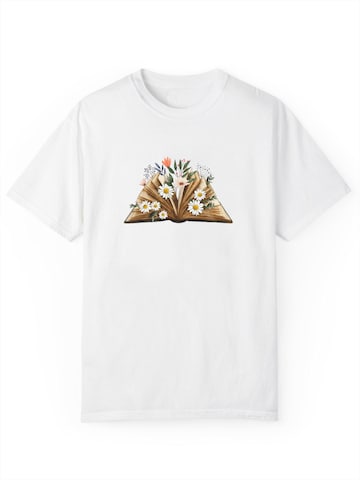 Maglietta 'Women's Summer Casual Cotton T-Shirt with Flowers Print' di GORHEY in bianco