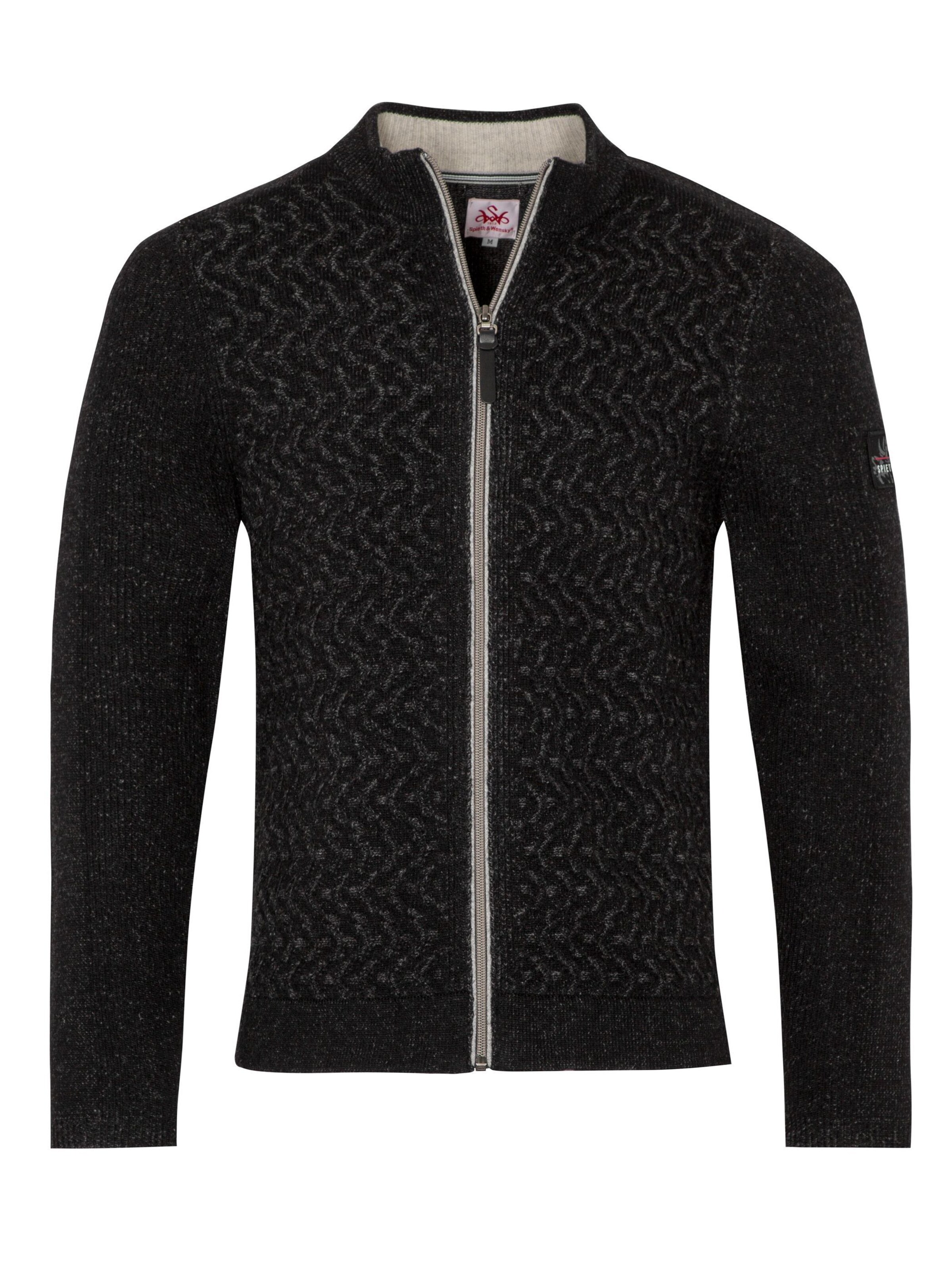 Vestes en maille 'Attila' SPIETH & WENSKY en noir : devant