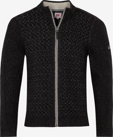 SPIETH & WENSKY Knit Cardigan 'Attila' in Black: front