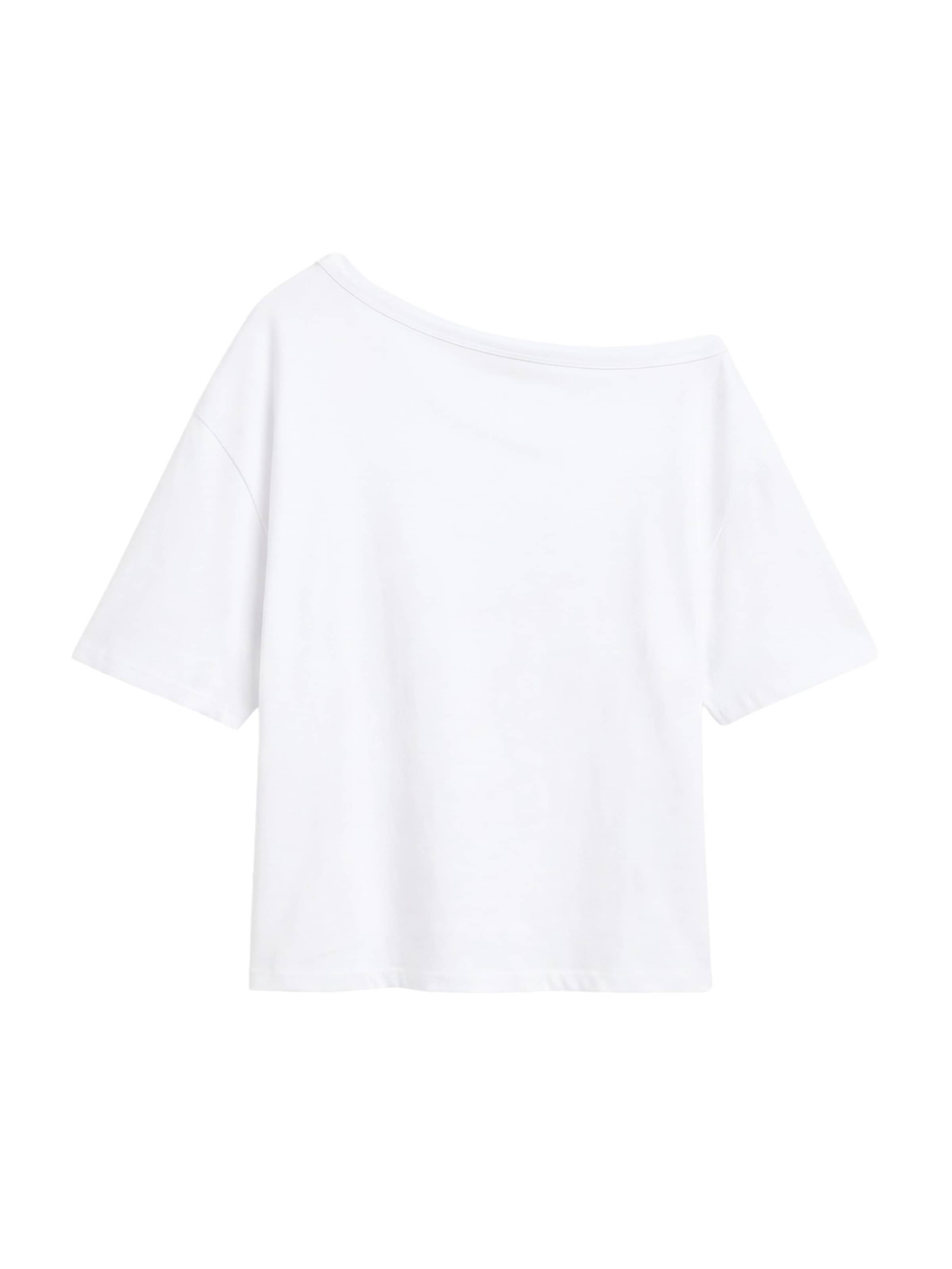 Pull&Bear Тениска в размер XS в бяло, Преглед на продукта