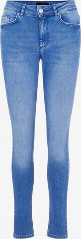 PIECES Skinny Jeans 'DELLY' in Blue: front