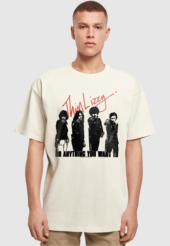 Merchcode T-Shirt 'Thin Lizzy - Do Anything' in Beige: Vorderseite