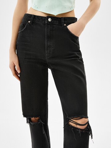 Regular Jeans de la Bershka pe negru