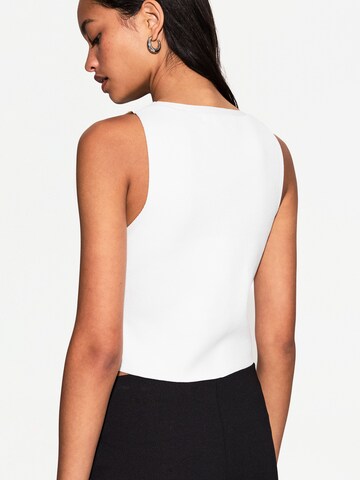 Bershka Kötött mellény - fehér