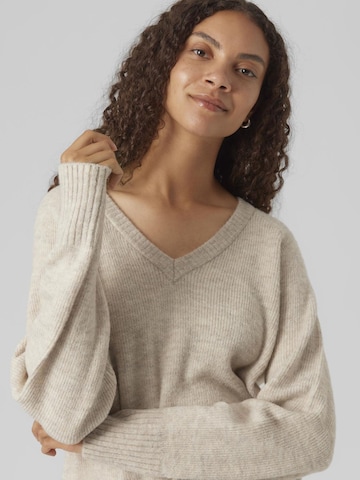 VERO MODA Pullover 'ELLYLEFILE' i beige