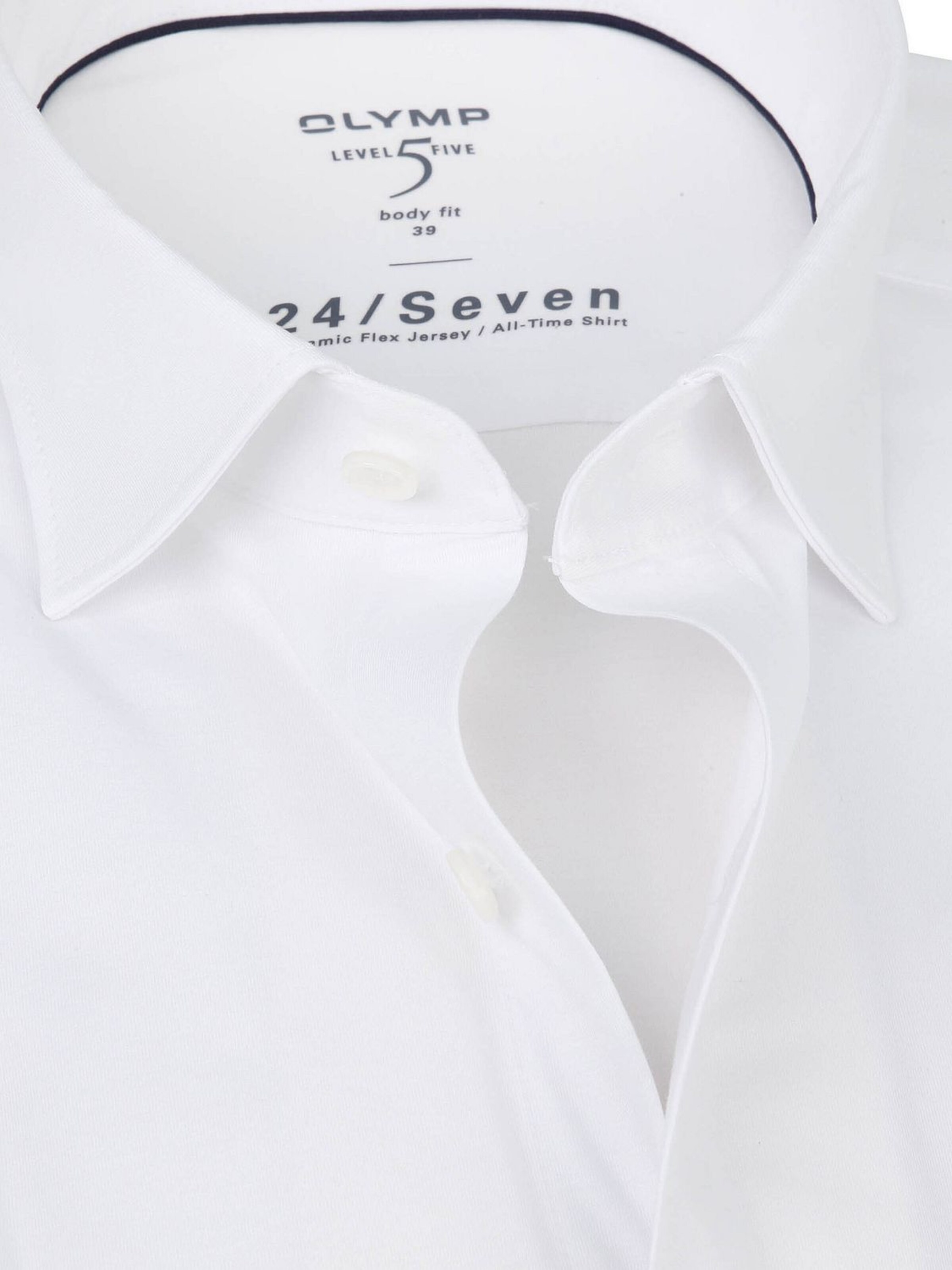 OLYMP Slim fit Button Up Shirt 'Level 5 24/Seven' in White