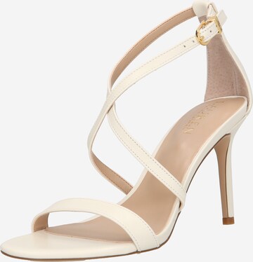 Lauren Ralph Lauren - Sandalias con hebilla 'GABRIELE' en blanco: frente