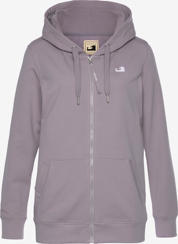 OCEAN SPORTSWEAR Athletic Zip-Up Hoodie in Purple: front