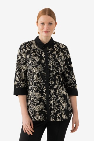 Ulla Popken Blouse in Zwart: voorkant