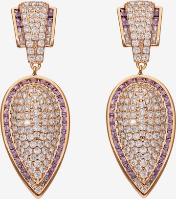 Boucles d'oreilles faina en or : devant