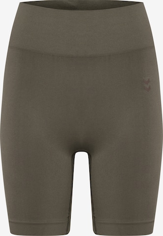 Hummel Slimfit Sporthose 'FLOW' in Braun: Vorderseite