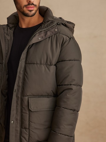DAN FOX APPAREL Winter jacket 'Jayson' in Grey