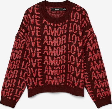 Pulover 'VMLove' de la VERO MODA pe roșu: față
