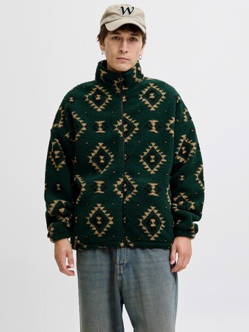 Jachetă  fleece 'JOREDDIE' de la JACK & JONES pe verde: față