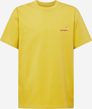 Carhartt WIP Tričko 'American Script' – žlutá: přední strana