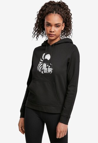 ABSOLUTE CULT Sweatshirt 'Alice in Wonderland - Cheshire Cat' in Black: front