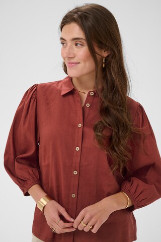 Cream Blouse 'June' in Red
