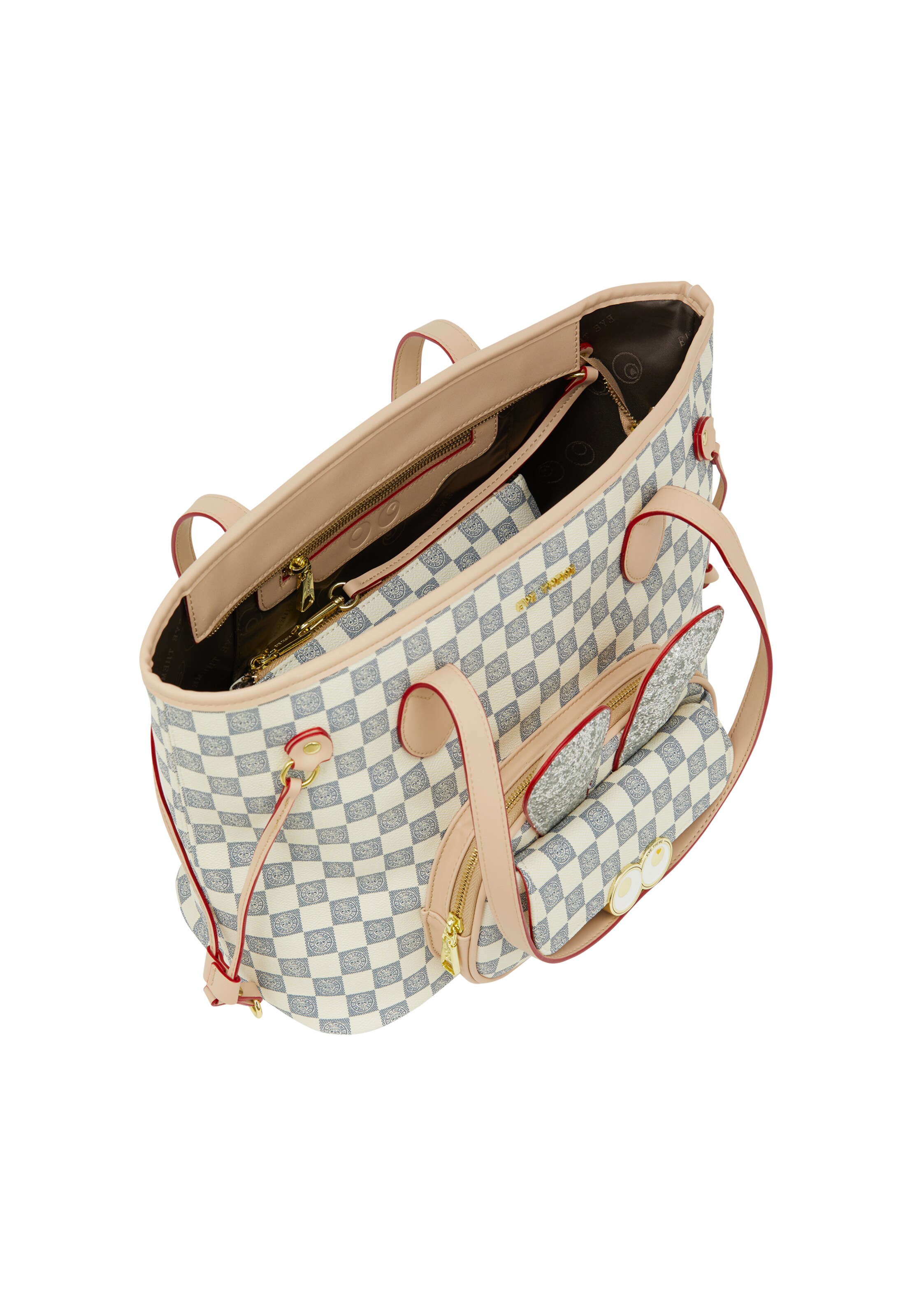 MYMO Torba shopper 'Pop Eyetheme' w kolorze szary