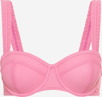 Top per bikini 'Gina' di LSCN by LASCANA in rosa: frontale