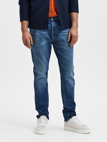 SELECTED HOMME Regular Jeans 'LEON' in Blauw: voorkant