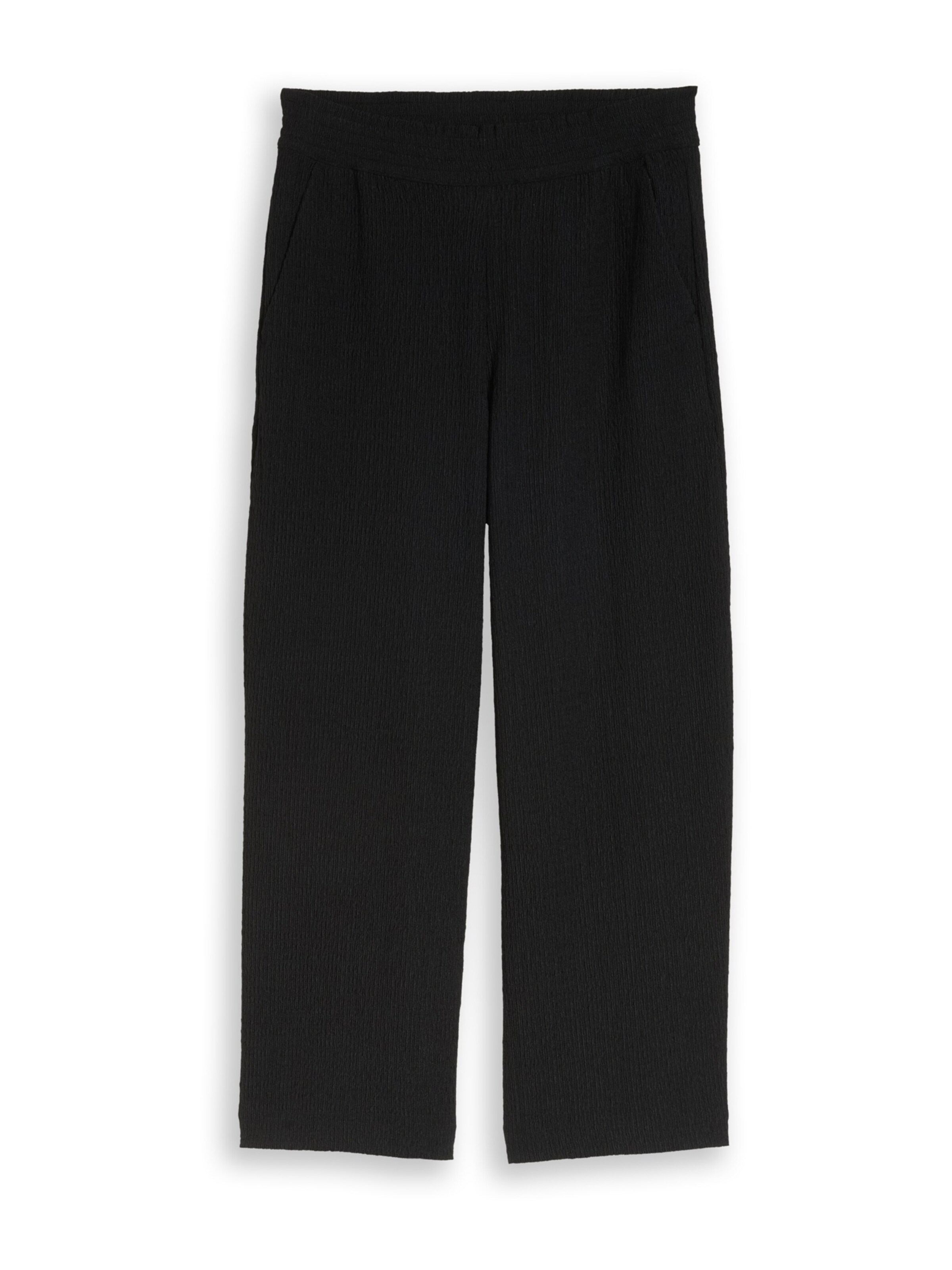 TOM TAILOR DENIM Hlače | črna barva: sprednja stran