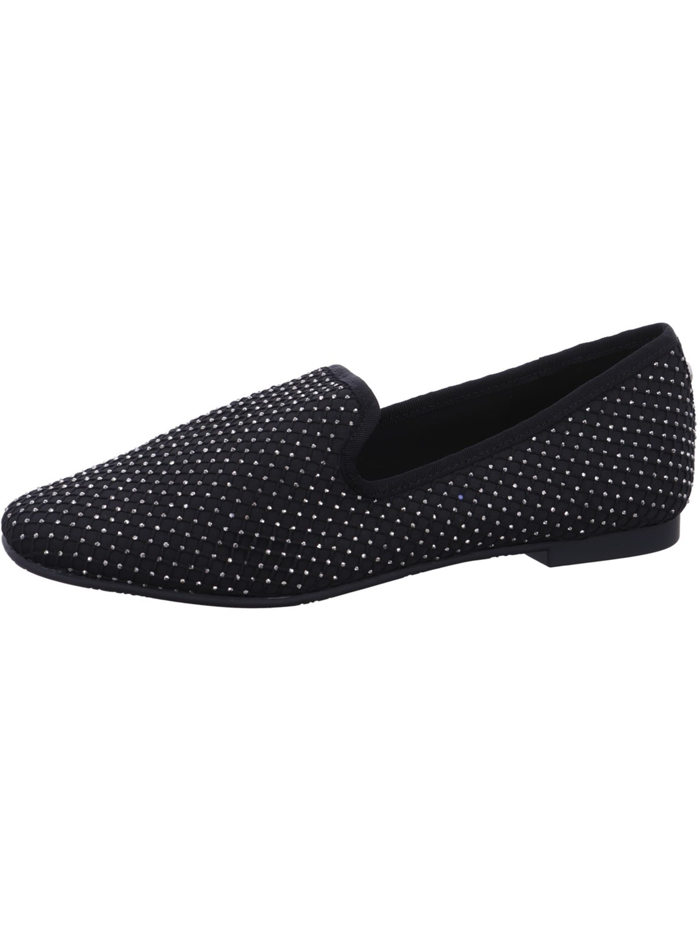LA STRADA Moccasins in Black: front