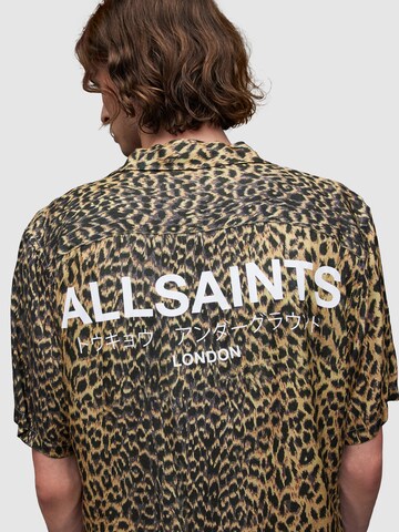 AllSaints Comfort fit Overhemd 'FUJI' in Geel