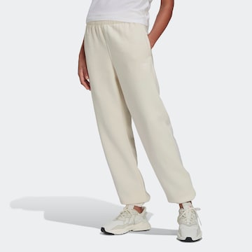 ADIDAS ORIGINALS Tapered Pants 'Adicolor Essentials Fleece' in Beige: front