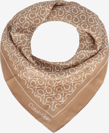 Foulard Calvin Klein en marron : devant