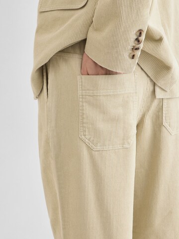 ROUGE EDIT Wide leg Broek in Beige