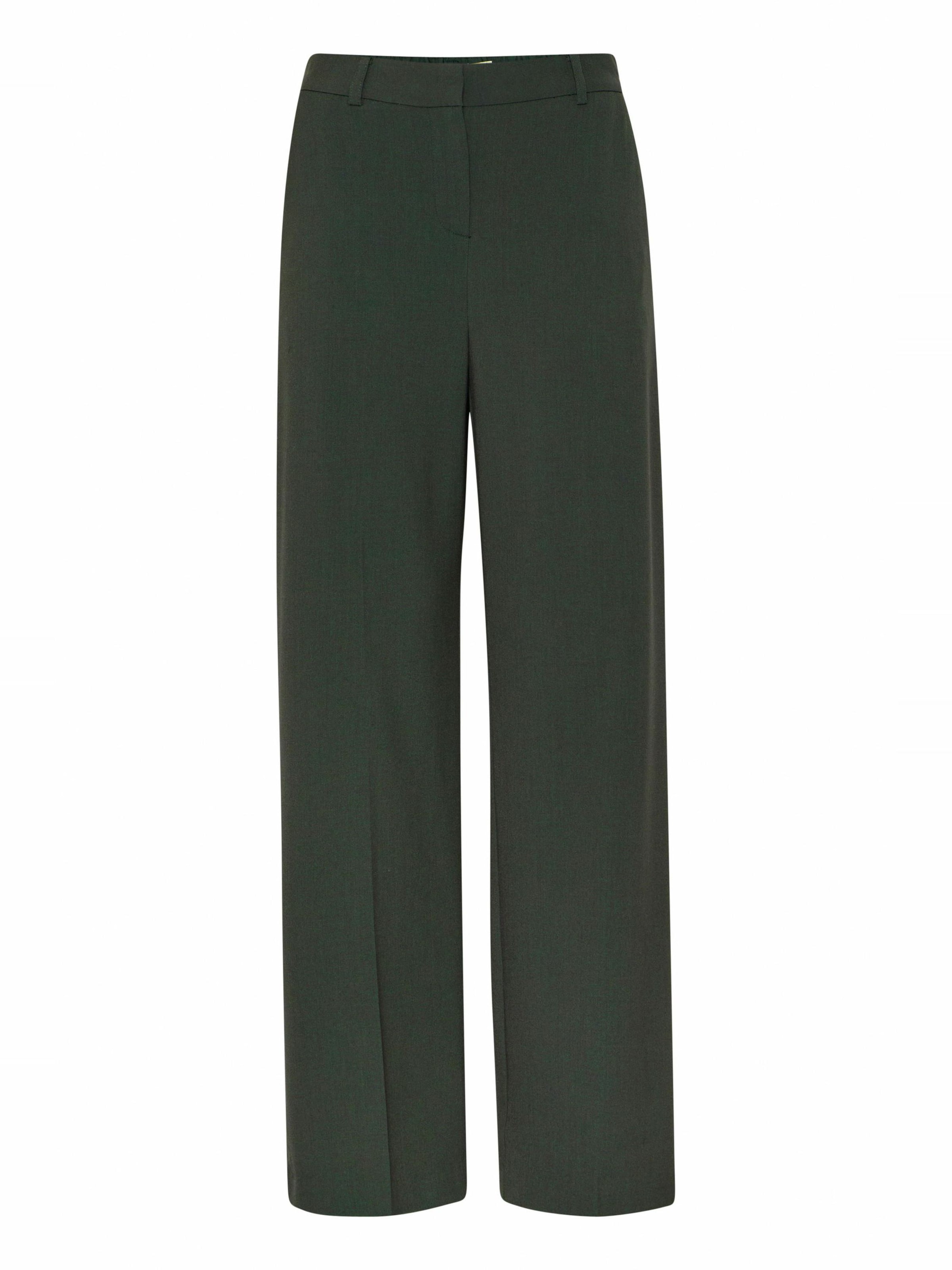 b.young Wide leg Broek 'Danta' in Groen: voorkant