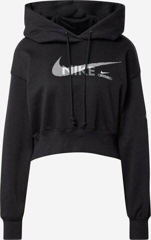 Bluză de molton de la Nike Sportswear pe negru: față
